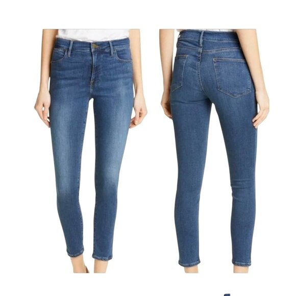 Frame Le High Skinny Jeans High-Rise Denim Stretch Fit Womens 29 - Picture 1 of 12